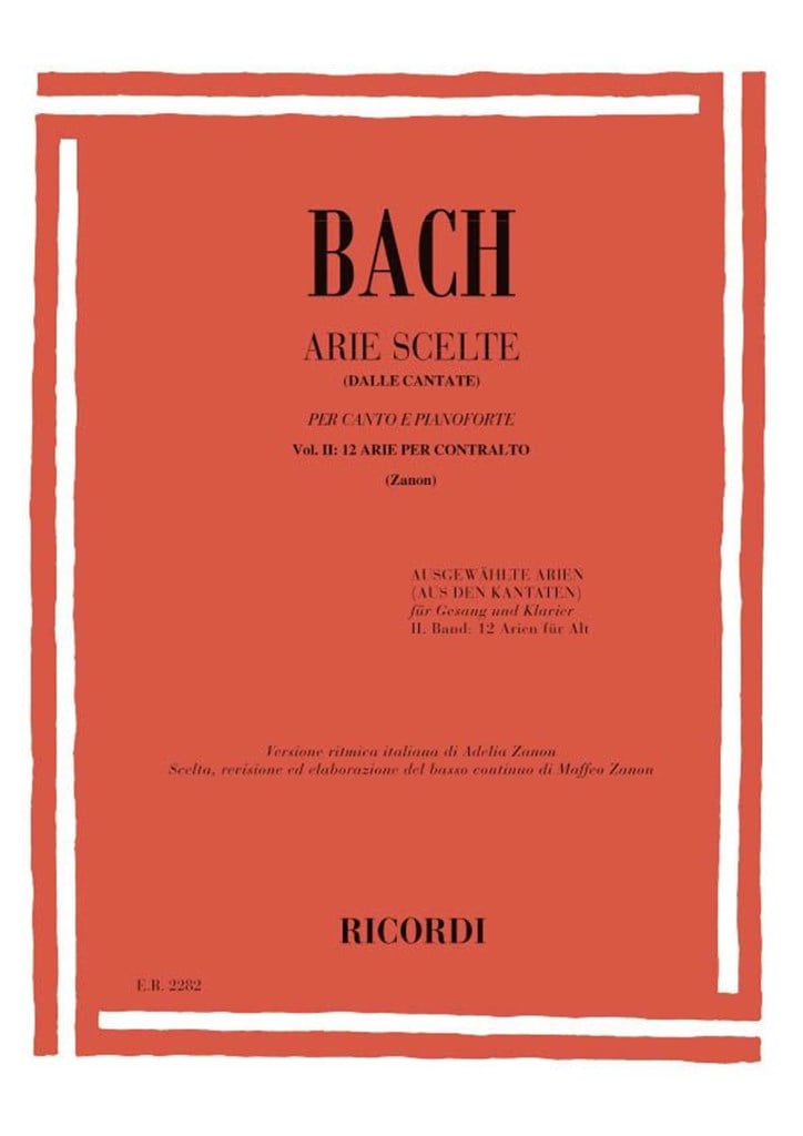 Arie Scelte Dalle Cantate
